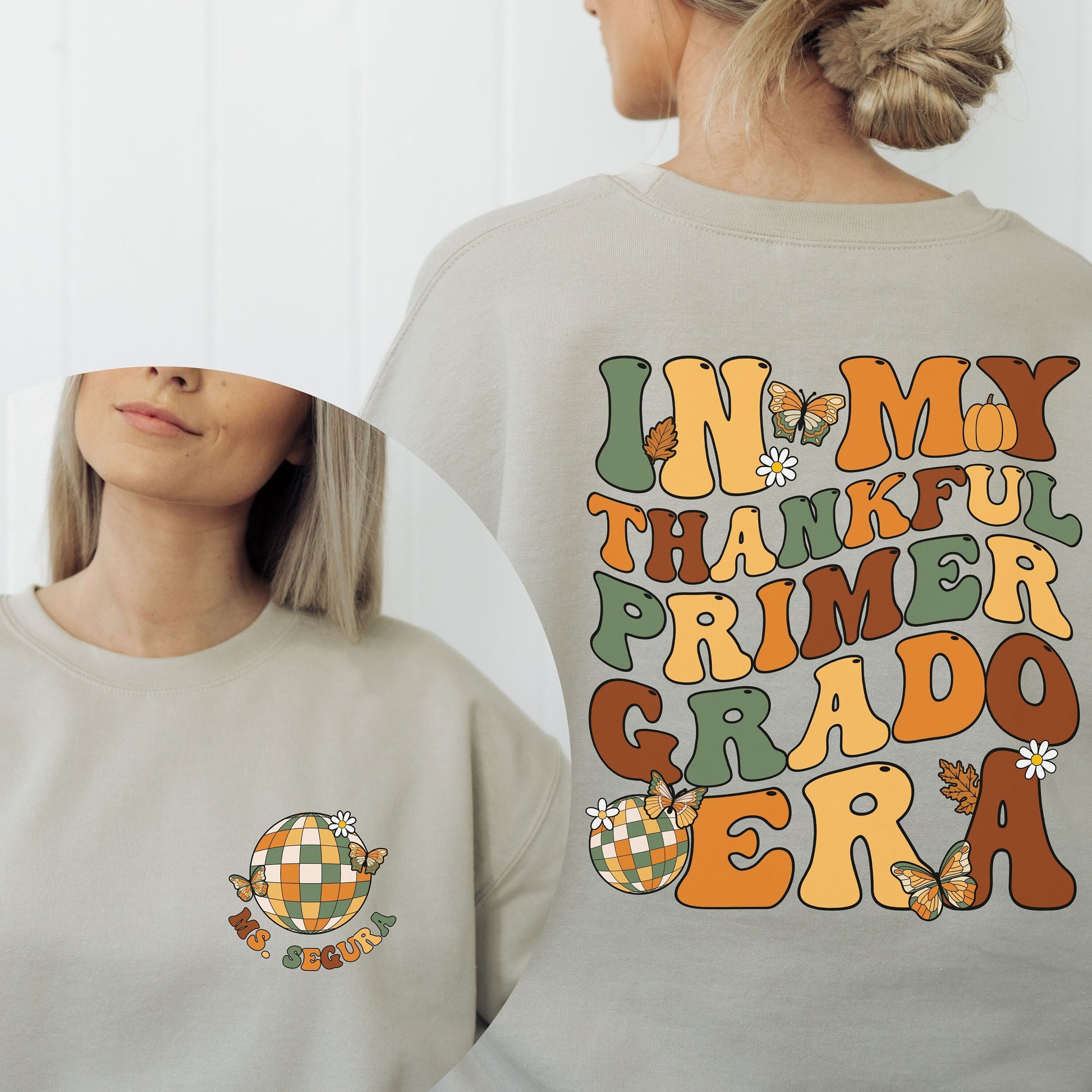 Thankful Primer Grado Era Sweatshirt, Maestra Primer Grado, 1st Grade Teacher T Shirt, First Grade Teacher Shirt, Thankful First Grade