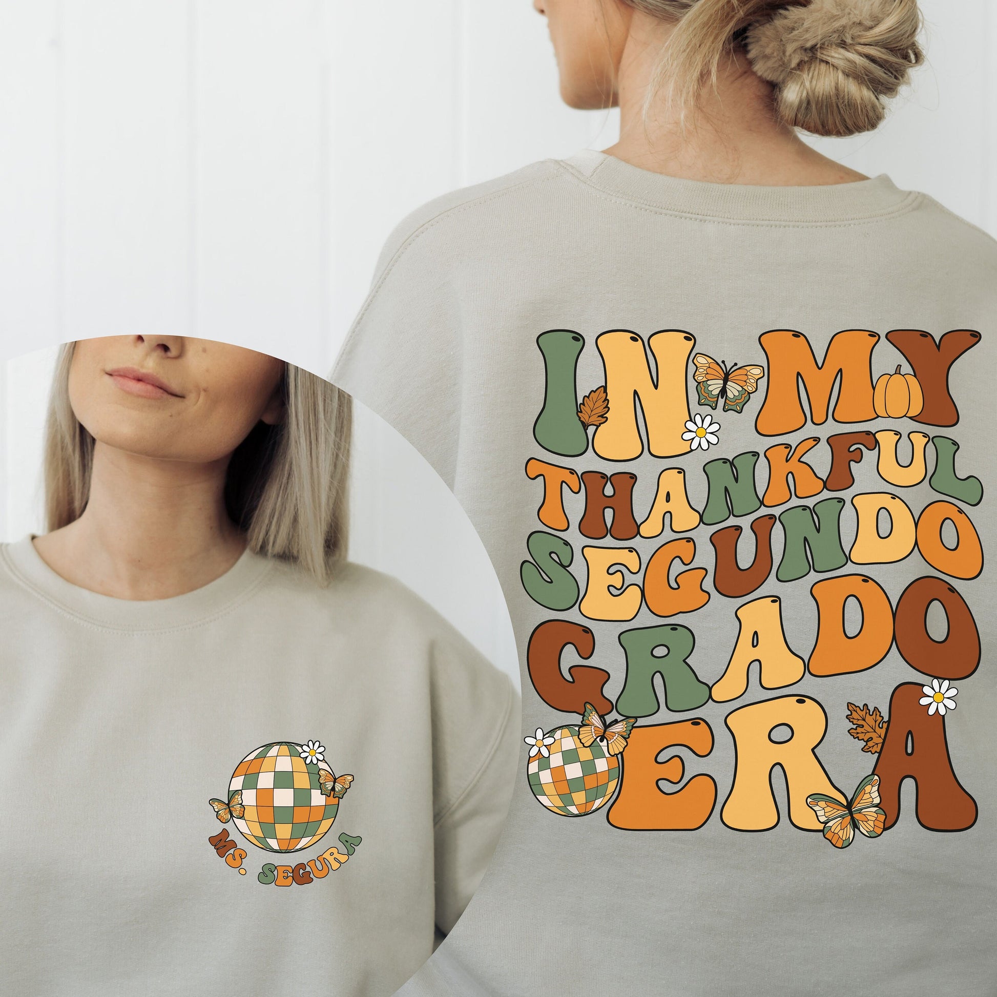 Thankful Segundo Grado Era Sweatshirt, Maestra Segundo Grado, 2nd Grade Teacher Shirt, Second Grade Teacher Shirt, Thankful Second Grade