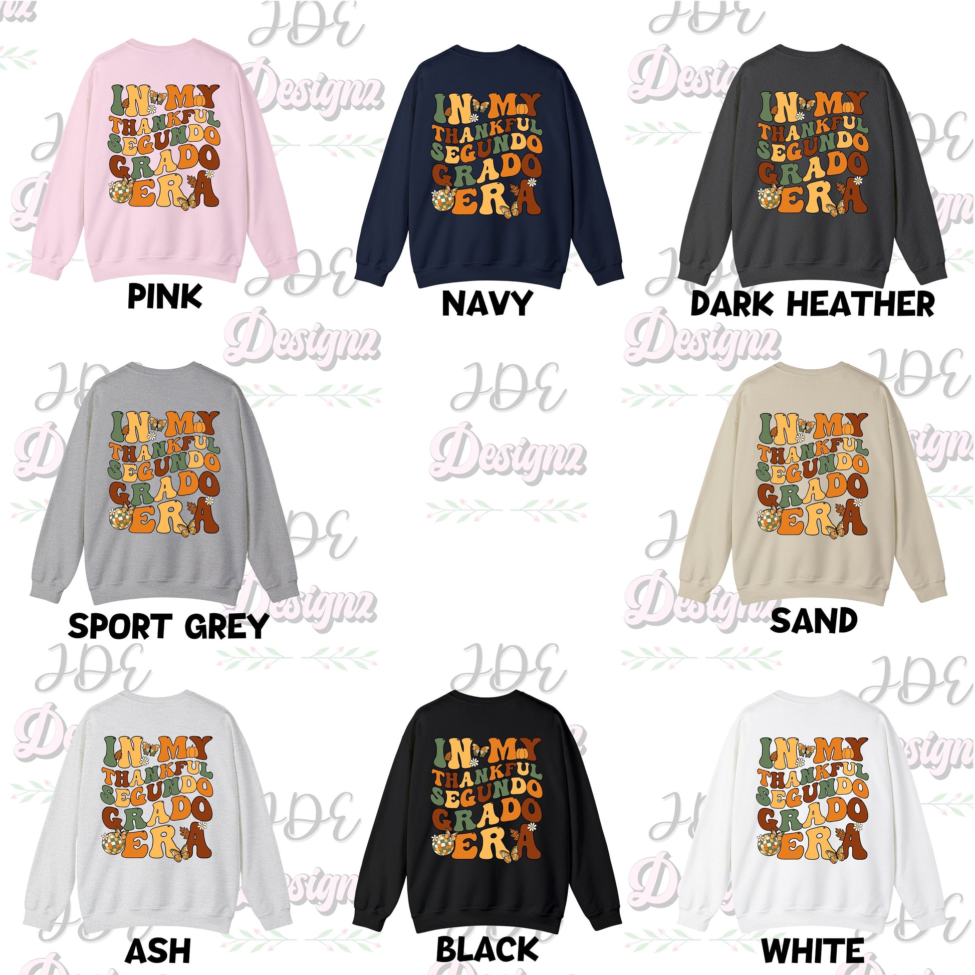 Thankful Segundo Grado Era Sweatshirt, Maestra Segundo Grado, 2nd Grade Teacher Shirt, Second Grade Teacher Shirt, Thankful Second Grade