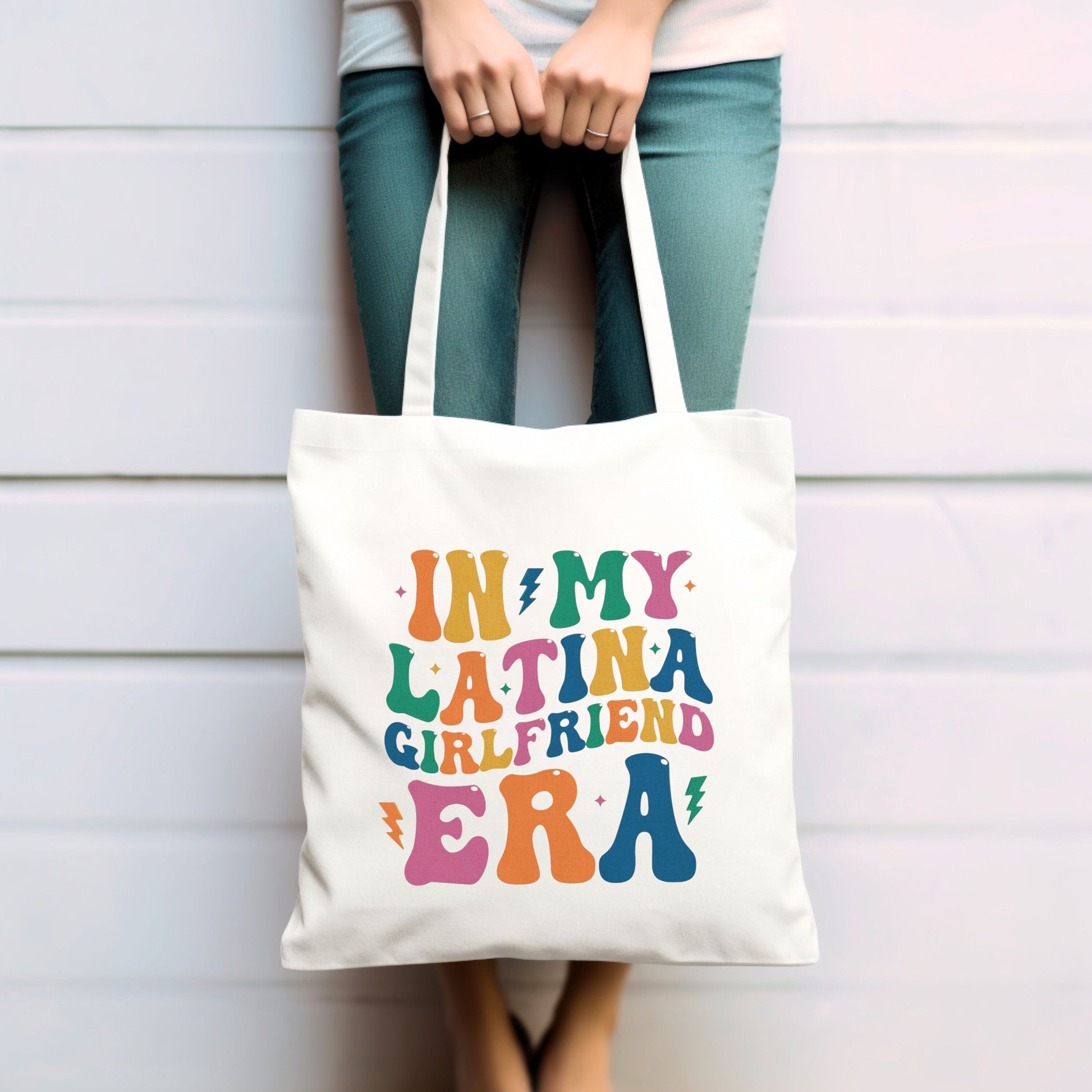 Latina Girlfriend Tote Bag, Latina Novia Tote Bag, Latina Girlfriend Gift, Gift For Latina Girlfriend, Retro Latina Girlfriend Tote Bag