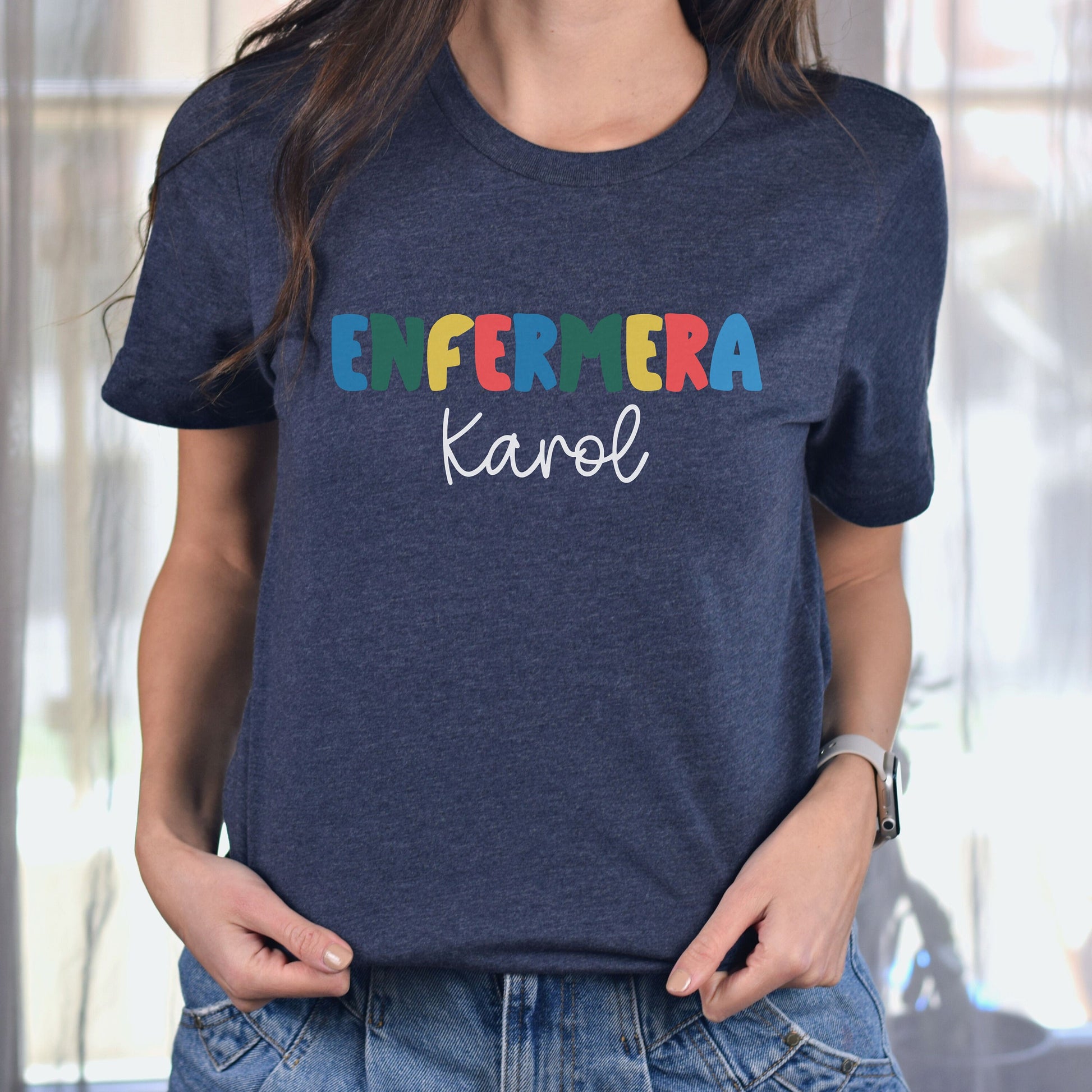 Enfermera Latina, Mujeres En Medicina, Enfermera T Shirt, Enfermera Shirt, Nurse Shirt, La Enfermera Shirt, Spanish Nurse, Registered Nurse
