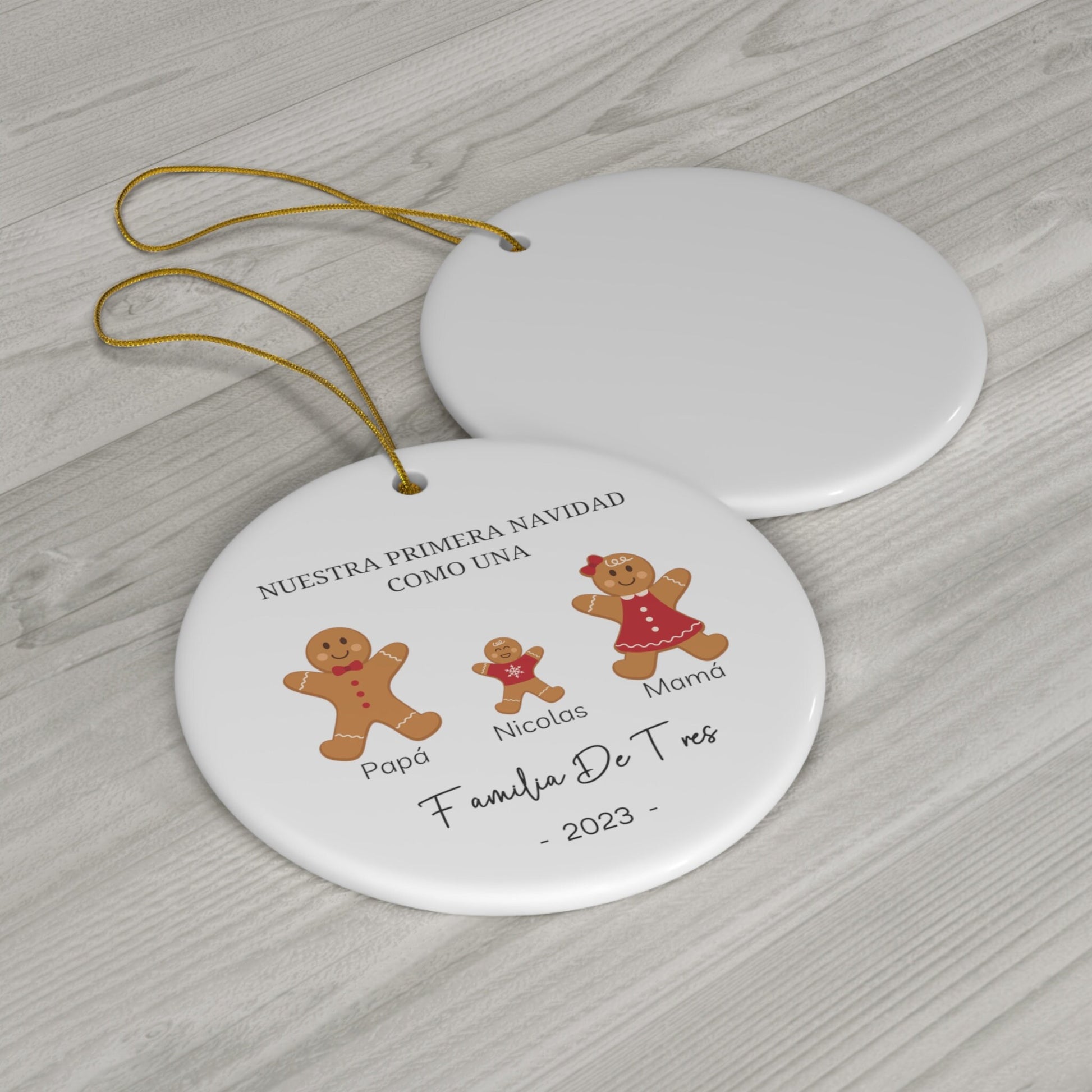 Primera Navidad Ornament, Family Of 3 Christmas Ornament, Baby First Christmas, 2023 Baby First Christmas, Personalized Family Ornament