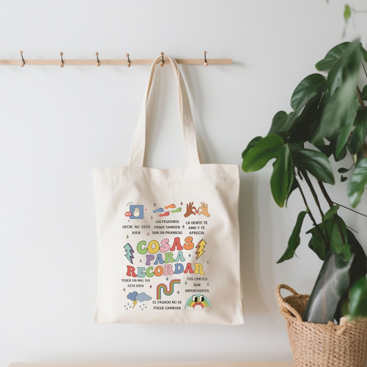 Cosas Para Recordar, Things To Remember, Mental Health Matters, Salud Mental, Mental Health Tote Bag, Anxiety Tote Bag, Therapy Tote Bag