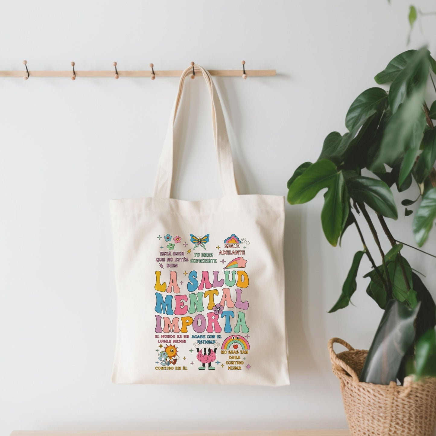 La Salud Mental Tote Bag, Mental Health Tote Bag, Mental Health Matters Tote Bag, Aesthetic Tote Bag For School, Inspirational Tote Bag