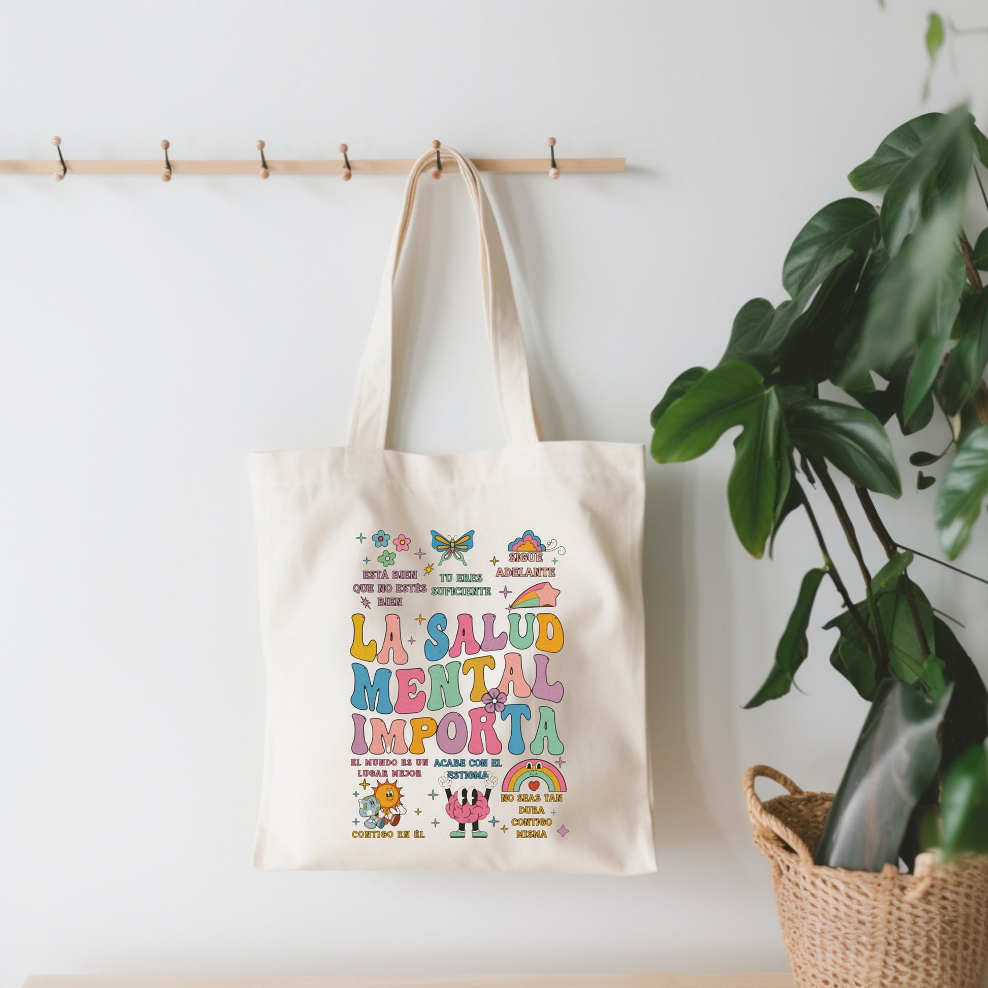 La Salud Mental Tote Bag, Mental Health Tote Bag, Mental Health Matters Tote Bag, Aesthetic Tote Bag For School, Inspirational Tote Bag