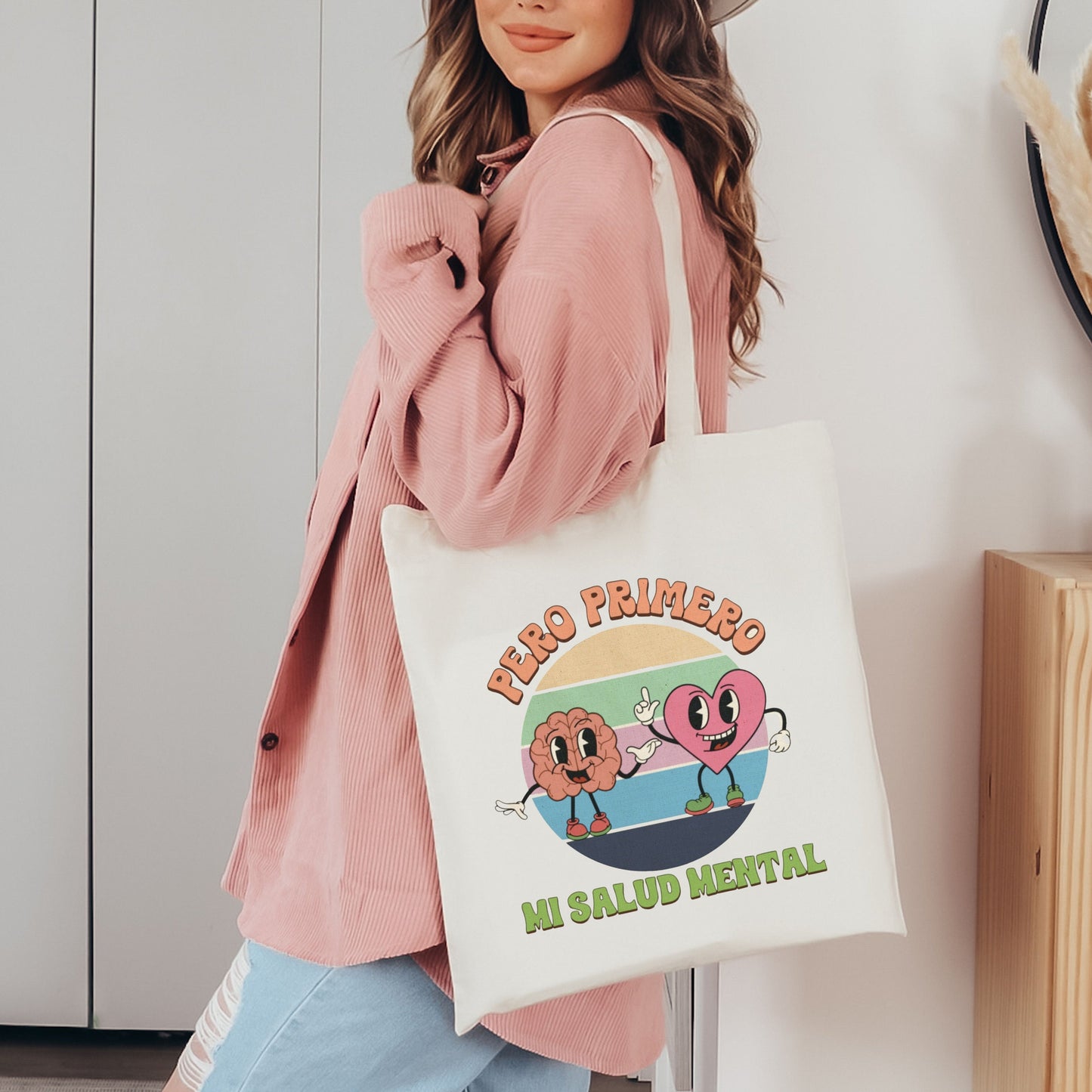 Pero Primero Mi Salud Mental, Mental Health Tote Bag, Mental Health Matters Tote Bag, Aesthetic Tote Bag For School, Inspirational Tote Bag