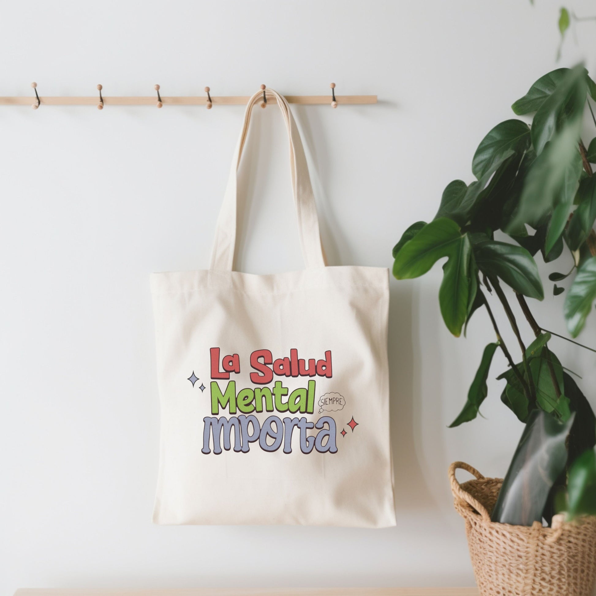 La Salud Mental Tote Bag, Mental Health Tote Bag, Mental Health Matters Tote Bag, Aesthetic Tote Bag For School, Inspirational Tote Bag