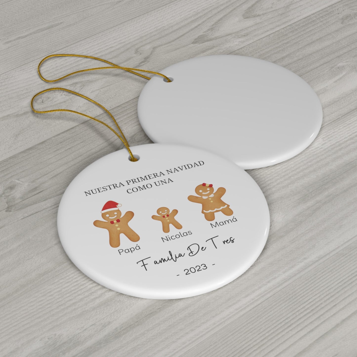 Primera Navidad Ornament, Family Of 3 Christmas Ornament, Baby First Christmas, 2023 Baby First Christmas, Personalized Family Ornament