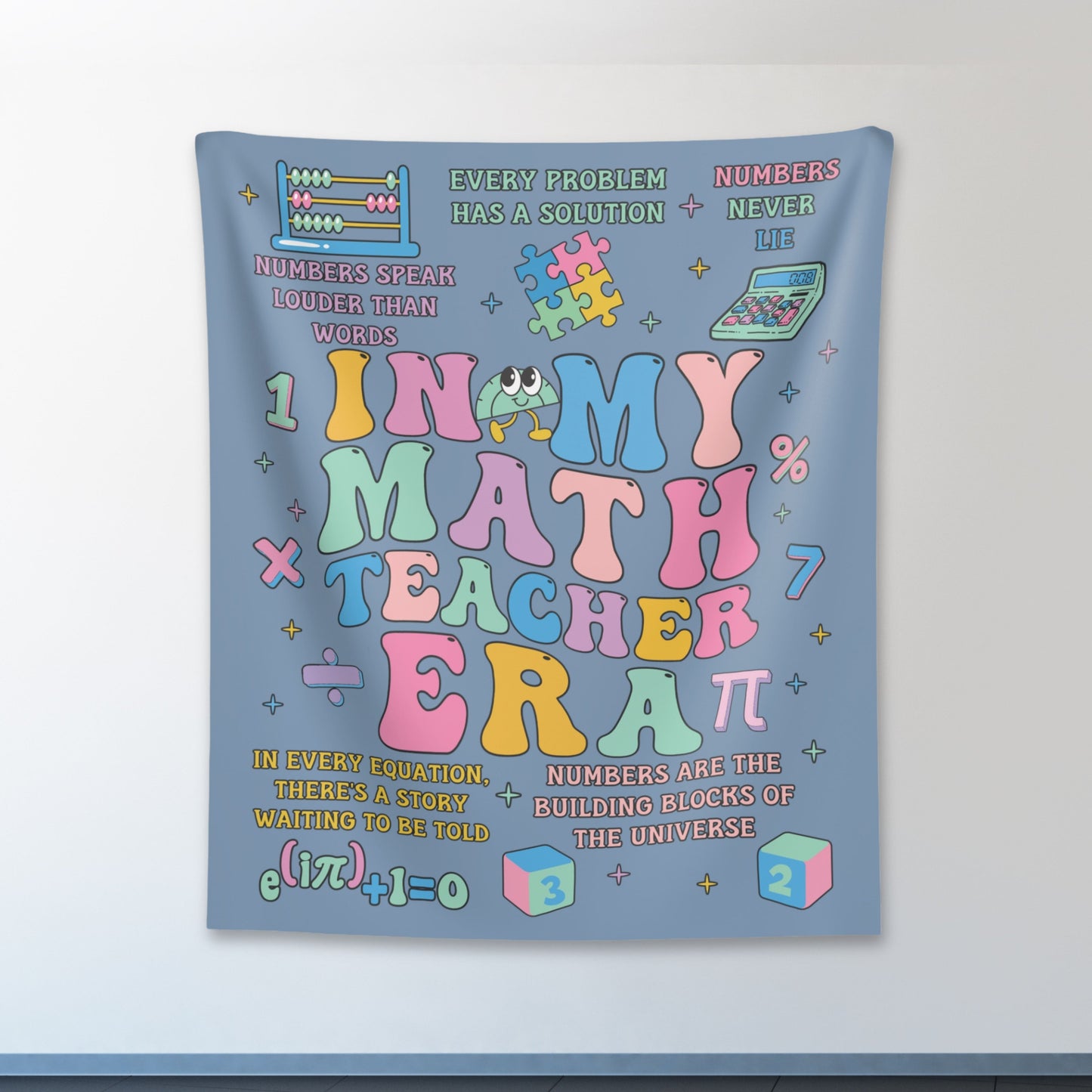 In My Math Teacher Era, Gift For Math Teacher, Math Teacher Tapestry, Classroom Tapestry Math, Math Teacher Gift, Math Lover Gift, Math Gift