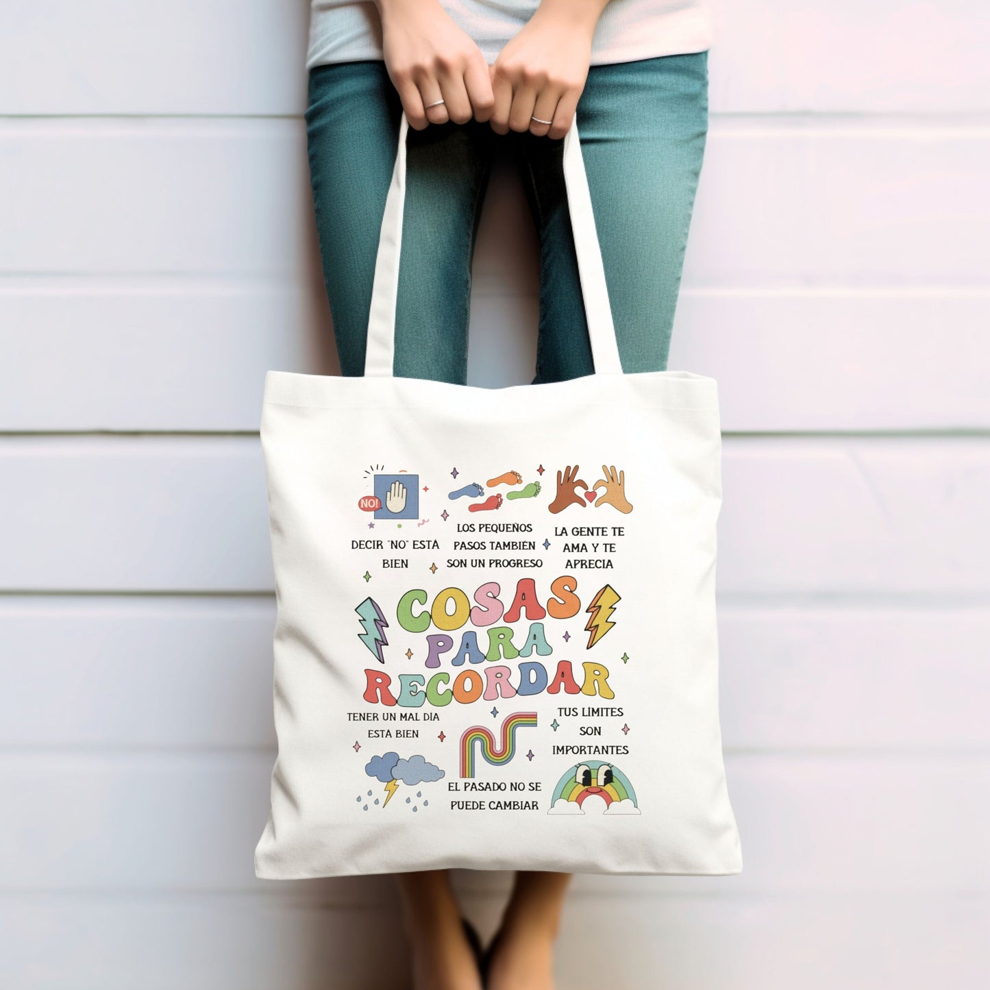 Cosas Para Recordar, Things To Remember, Mental Health Matters, Salud Mental, Mental Health Tote Bag, Anxiety Tote Bag, Therapy Tote Bag