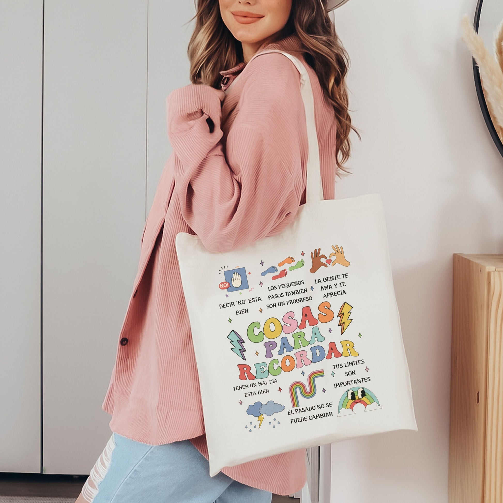 Cosas Para Recordar, Things To Remember, Mental Health Matters, Salud Mental, Mental Health Tote Bag, Anxiety Tote Bag, Therapy Tote Bag