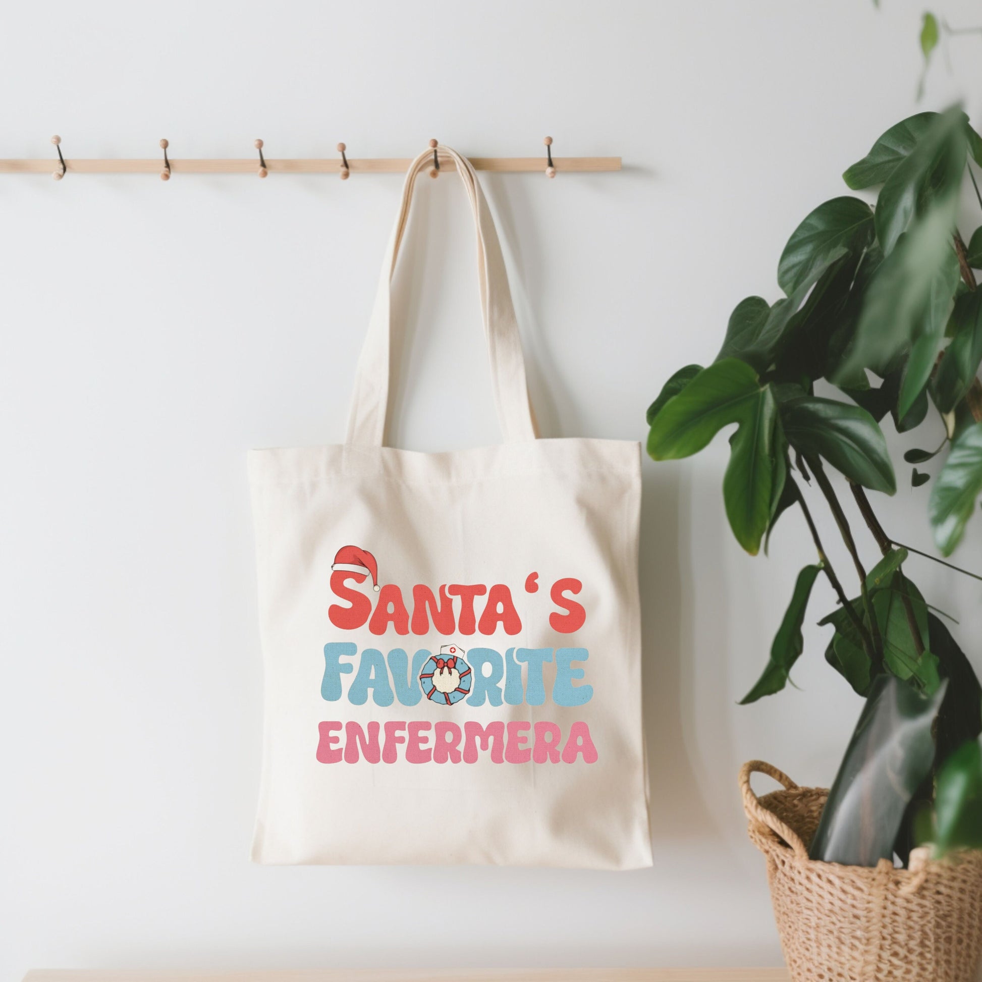 Santa's Favorite Enfermera, Enfermera Latina, Mujeres En Medicina, Enfermera Tote Bag, Bolsa Enfermera, Nurse Bag, Santa's Favorite Nurse