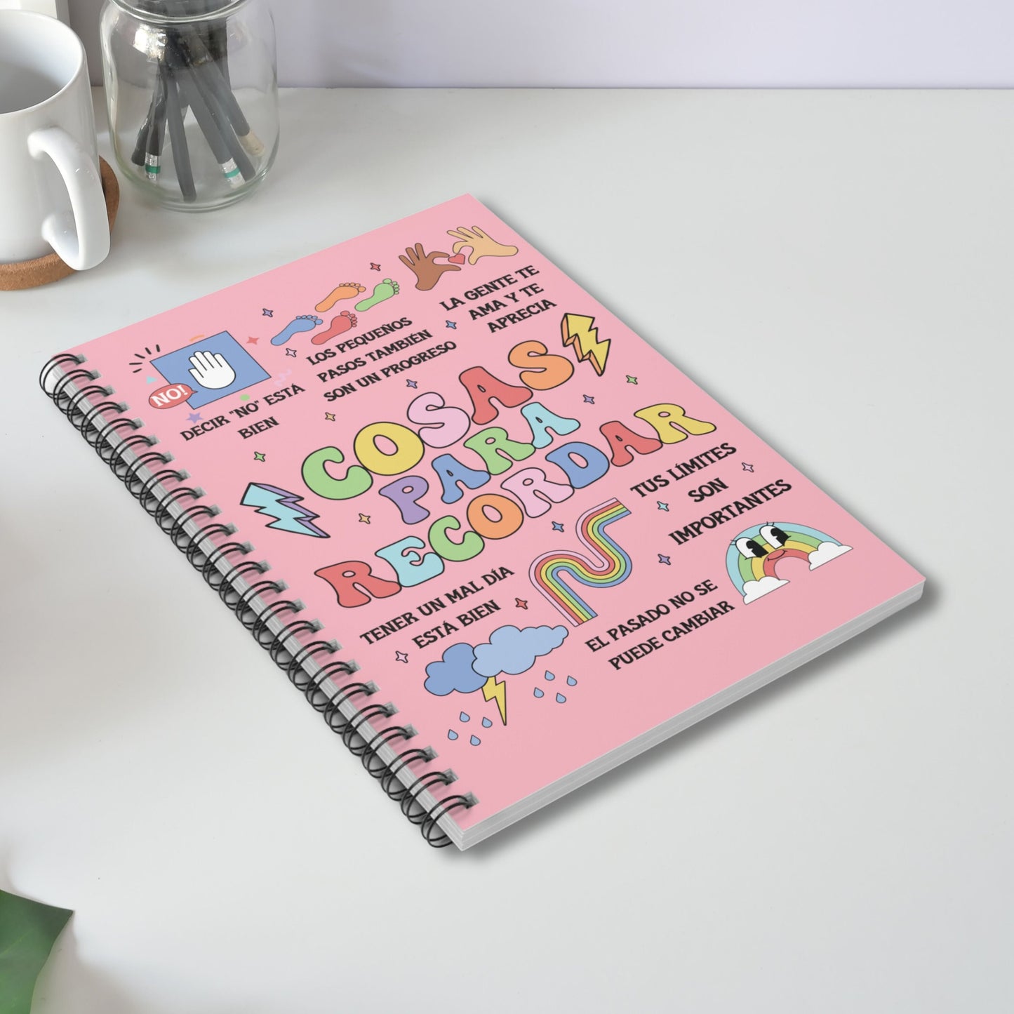 Cosas Para Recordar, Things To Remember, Mental Health Matters, Mental Health Notebook, Therapy Notebook, Affirmations Notebook