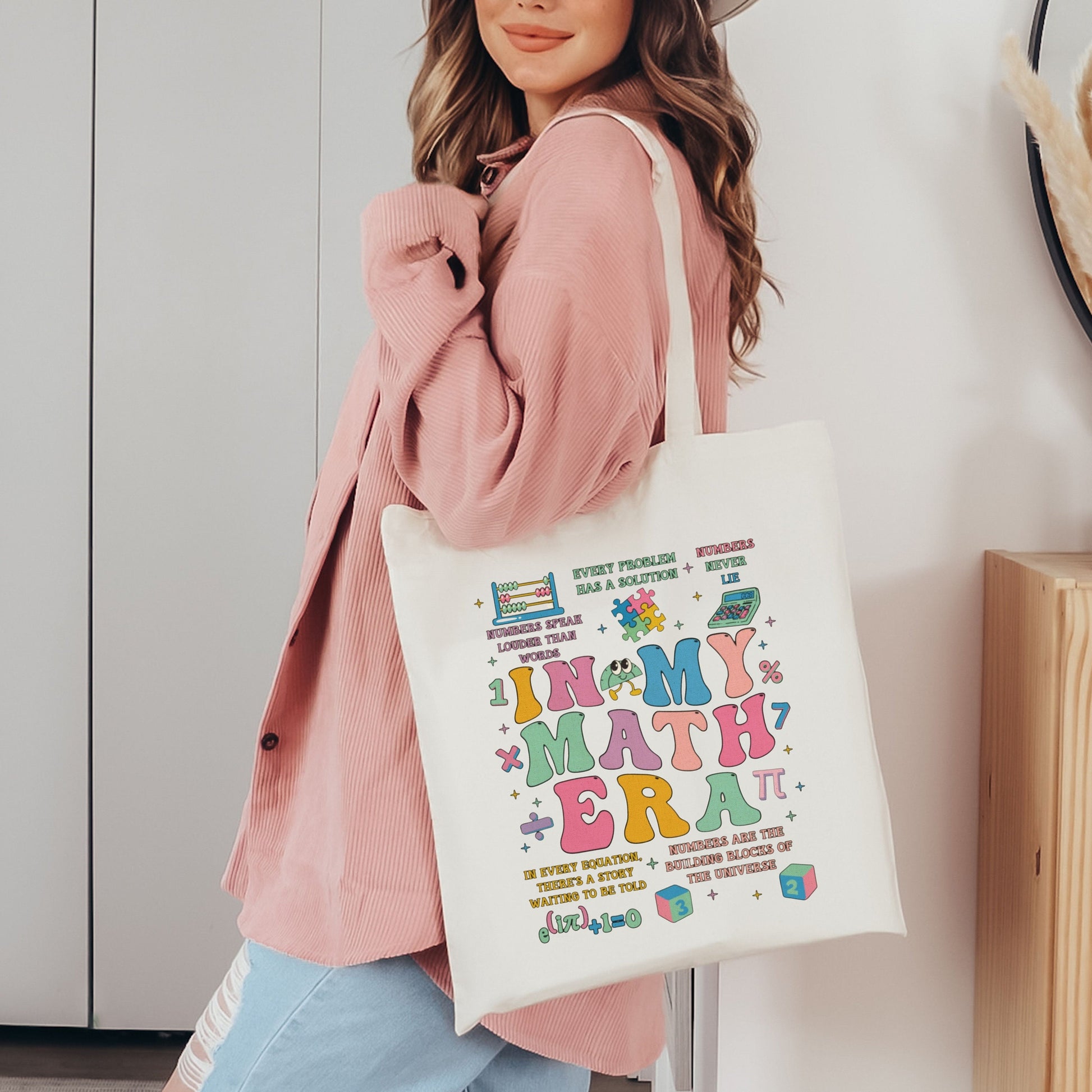 In My Math Era, Math Tote Bag, Gift For Math Lover, Math Teacher Gift, Gift For Math Teacher, Math Teacher Tote Bag, Mathematics Quotes