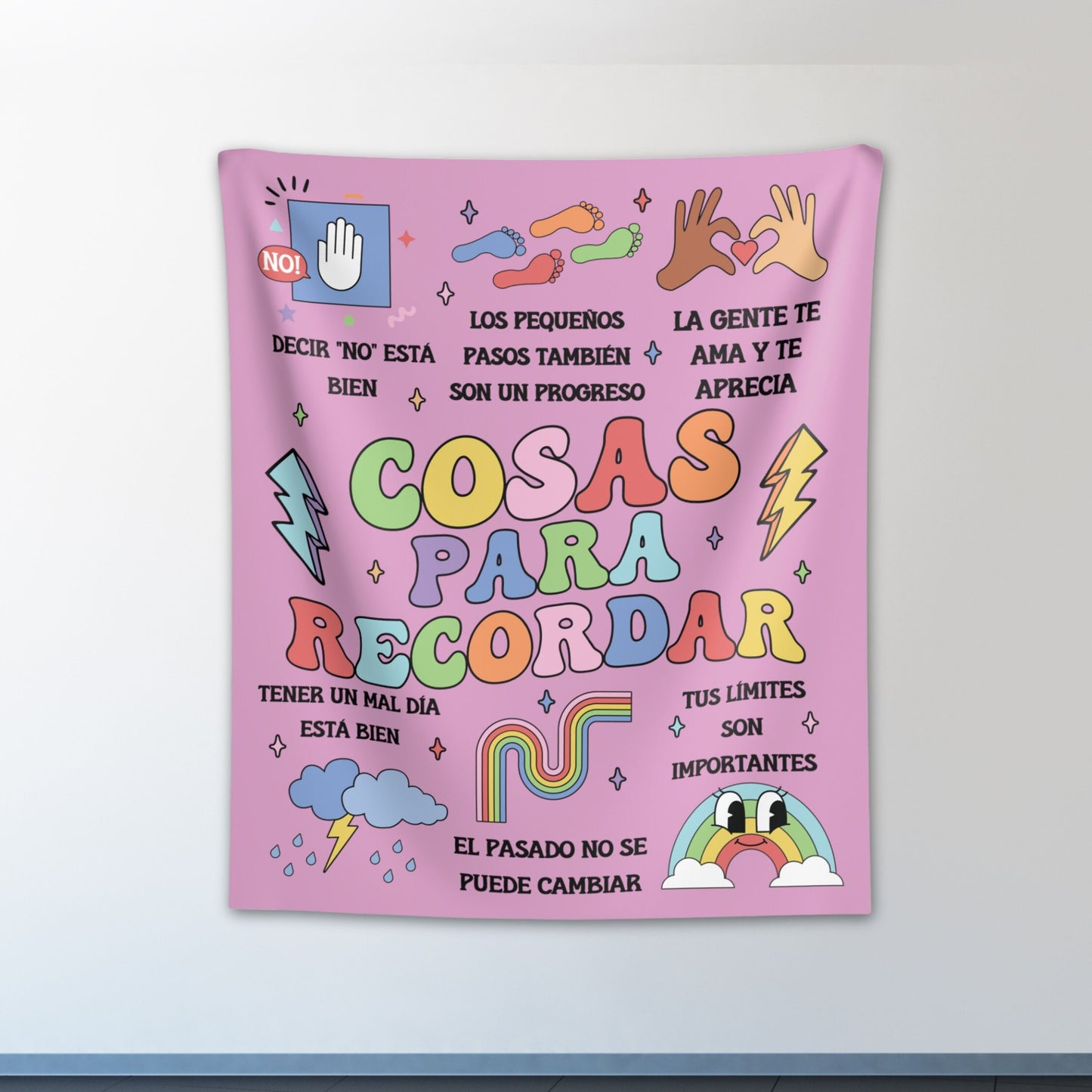 Cosas Para Recordar, Things To Remember, Mental Health Tapestry, Regalos Motivacionales, Mental Health Matters, Spanish Tapestry