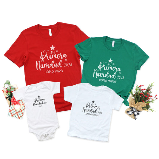 Mi Primera Navidad, First Family Christmas Shirt, First Christmas As Mommy, My First Christmas Shirt, Family Outfits Matching