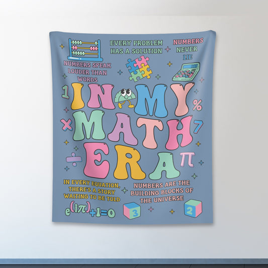 In My Math Era, Gift For Math Teacher, Mathematics Gift, Math Teacher Tapestry, Classroom Tapestry Math, Math Lover Gift, Math Gifts