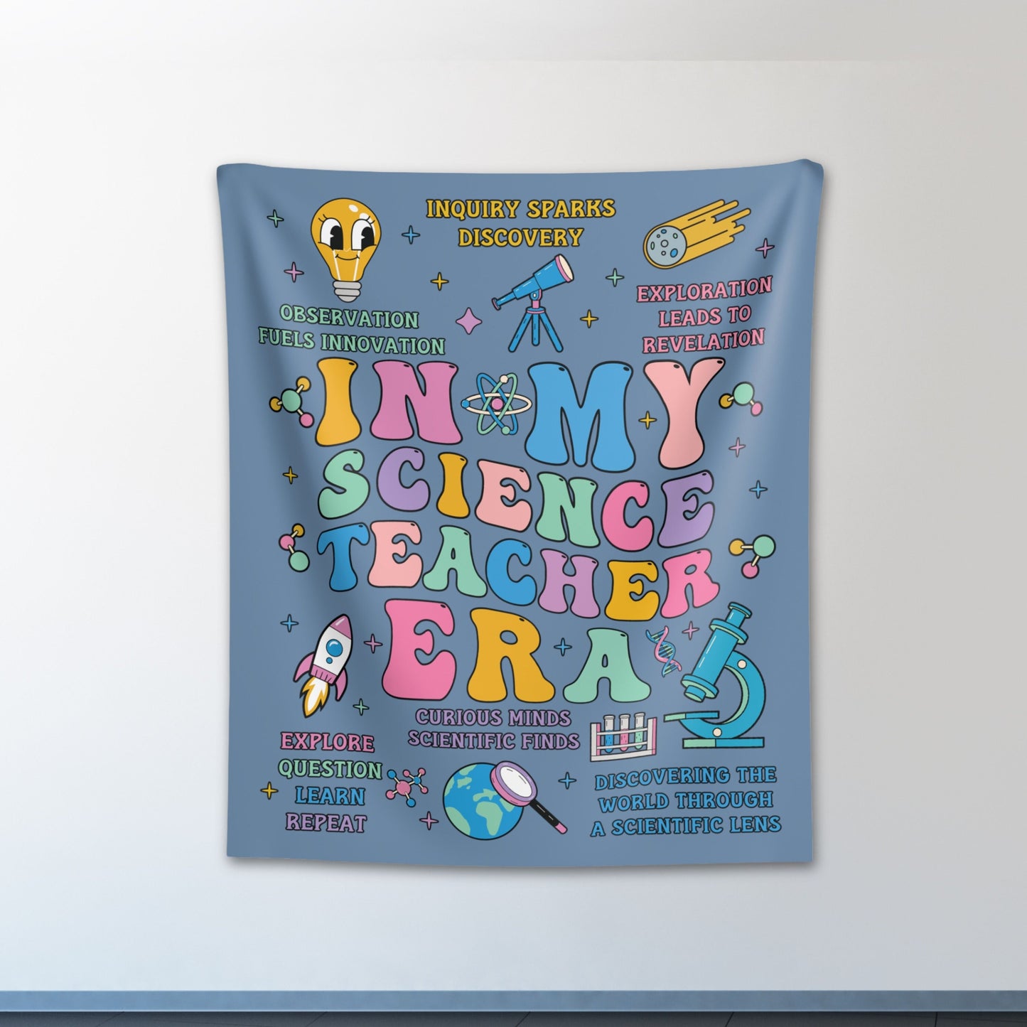 In My Science Teacher Era, Science Teacher Tapestry, Gift For Science Teacher, Science Lover Gift, Best Science Teacher, Science Tapestry