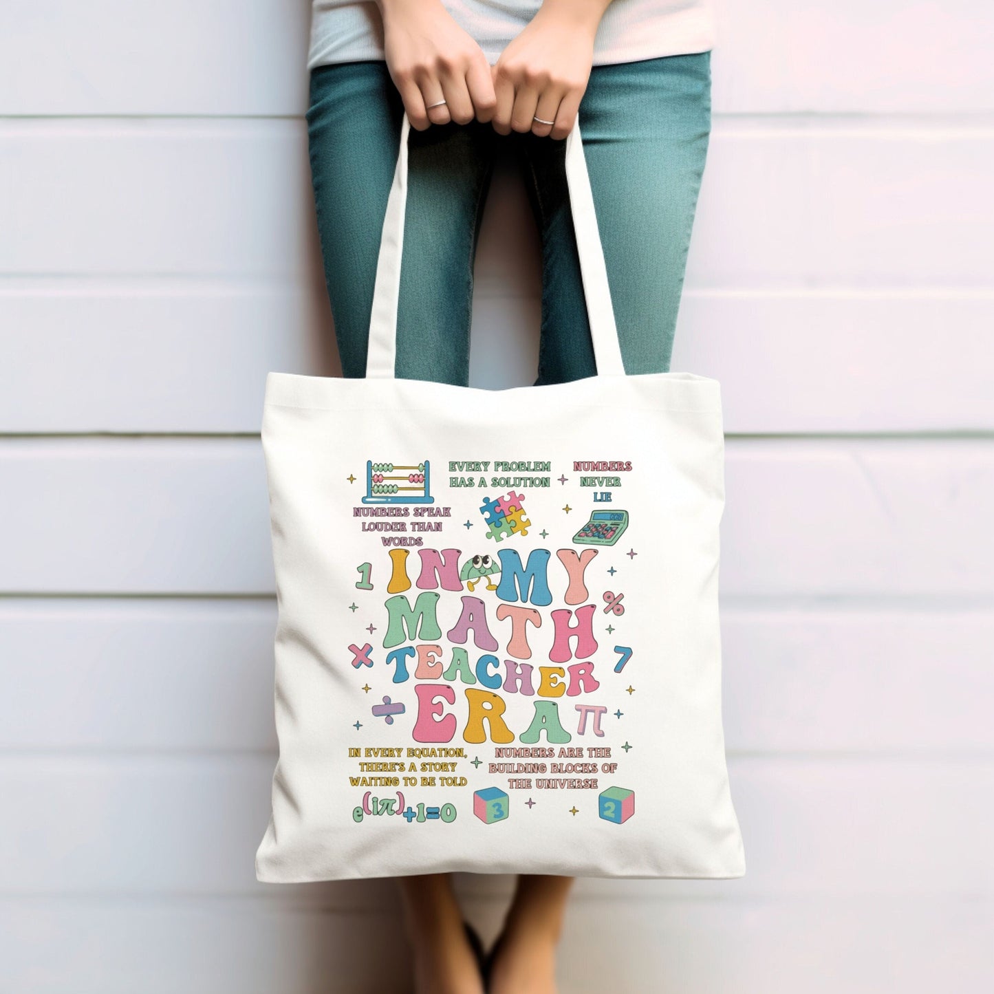 In My Math Teacher Era, Tote Bag For Teacher, Math Teacher Gift, Gift For Math Teacher, Math Teacher Tote Bag, Mathematics Quotes, Math Gift