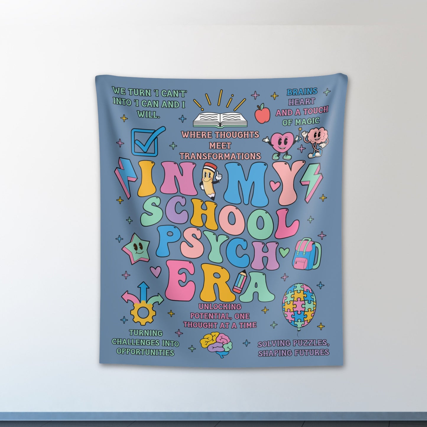 In My School Psych Era, School Psychologist Gift, School Psychology Tapestry, In My School Psychologist Era, School Psychology Gift