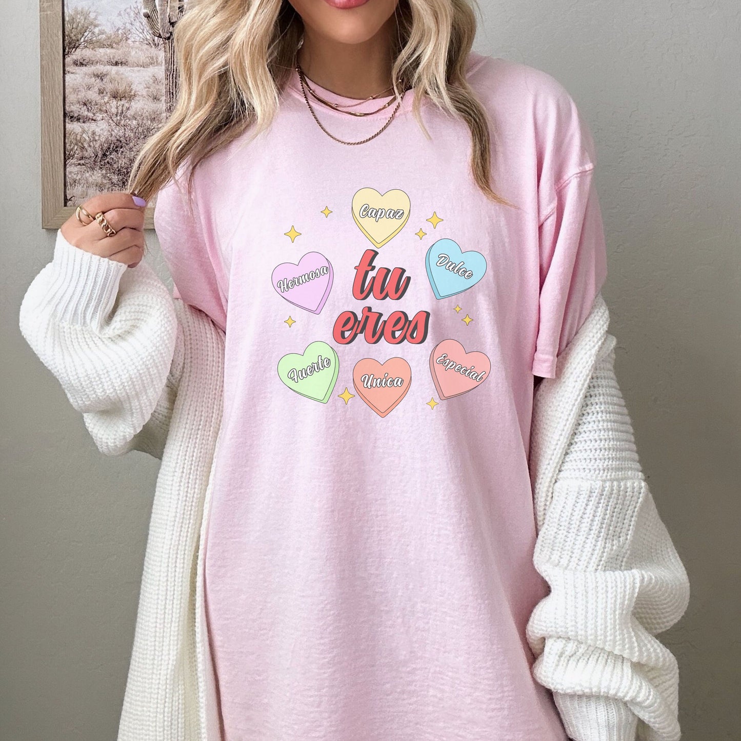 San Valentin Tshirt, Women's Valentines Day Shirt, Valentine's Day Shirt, Retro Valentine's Day Shirt, Valentines Conversation Hearts