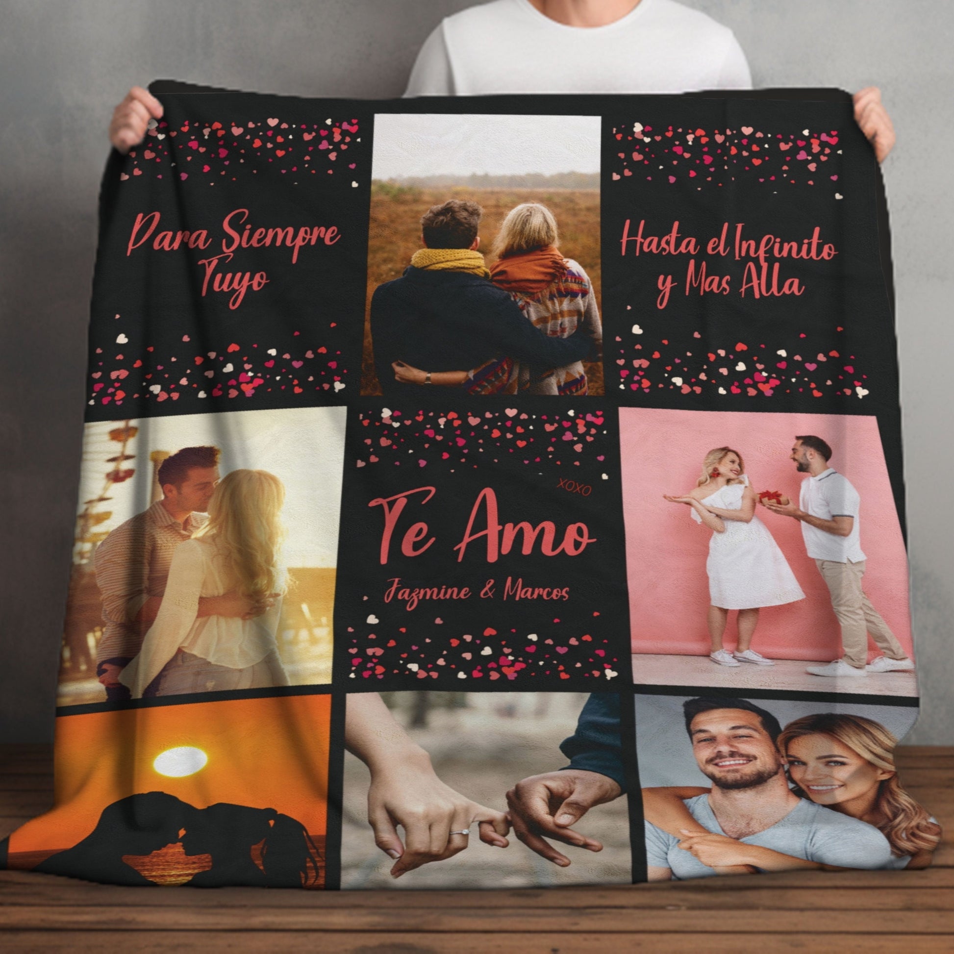 Custom Blanket Couple, Couple Blanket, Customizable Photo Blanket, Custom Photo Collage Blanket, Valentine's Day Blanket, Custom Blanket