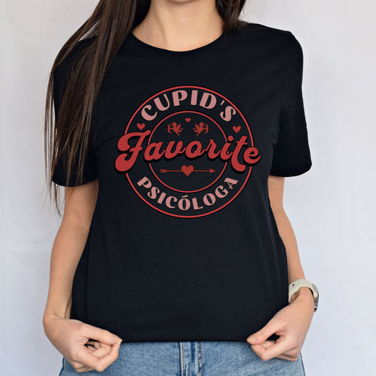 Cupid's Favorite Psicóloga, Cupid's Favorite Psychologist, Retro Valentine's Day Shirt, School Psychologist Shirt, School Psych Shirt